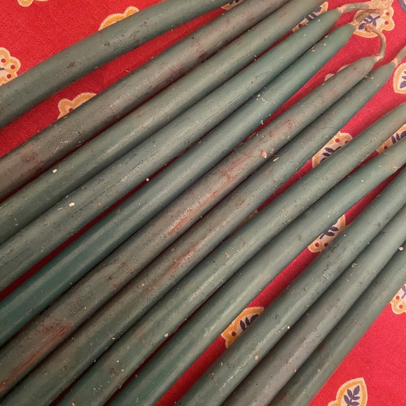 VTG I 12 Green Tiny Tapers I Taper Candles - Picture 3 of 8